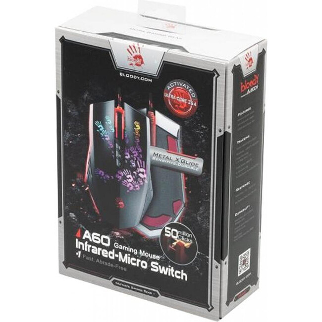 Мышь A4Tech Bloody A60 Activated черный
