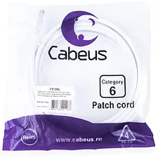 Патч-корд Cabeus PC-UTP-RJ45-Cat.6-3m-WH-LSZH белый