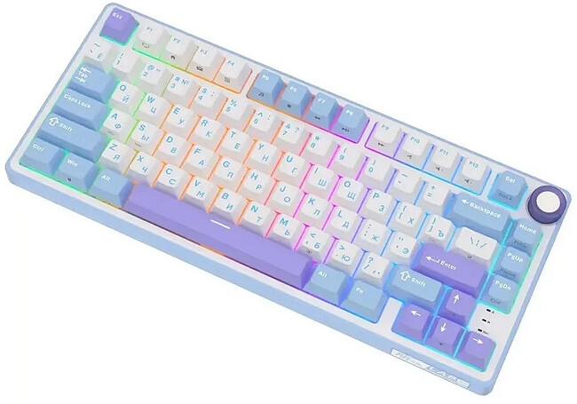 Клавиатура Royal Kludge R75 K Silver switch/Taro Milk