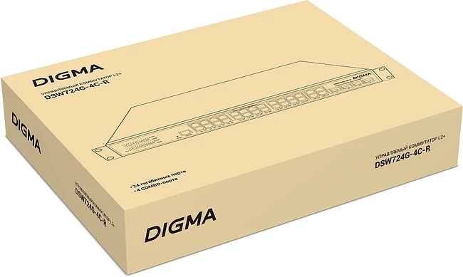 Коммутатор Digma DSW724G-4C-R