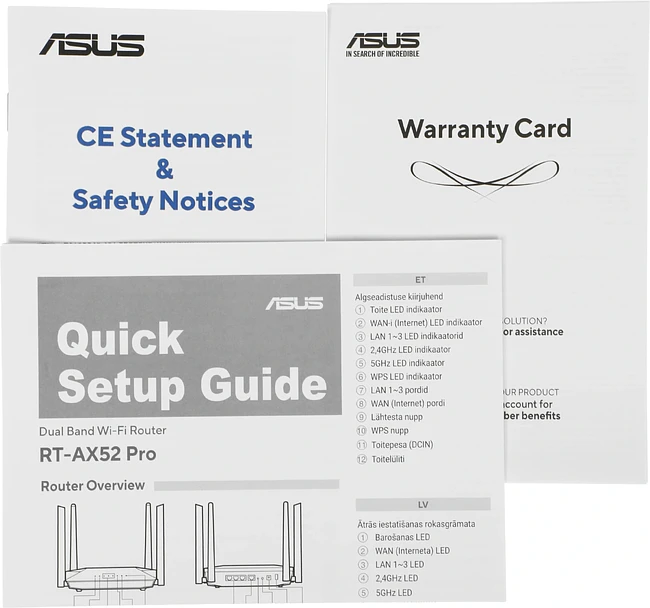 Маршрутизатор Asus RT-AX52 Pro (90IG08T0-MO3H10)