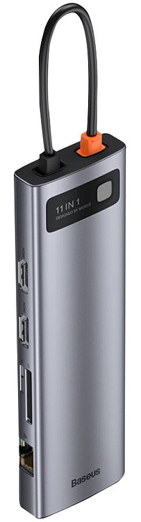 USB-хаб Baseus Metal Gleam Space Gray (CAHUB-CT0G)