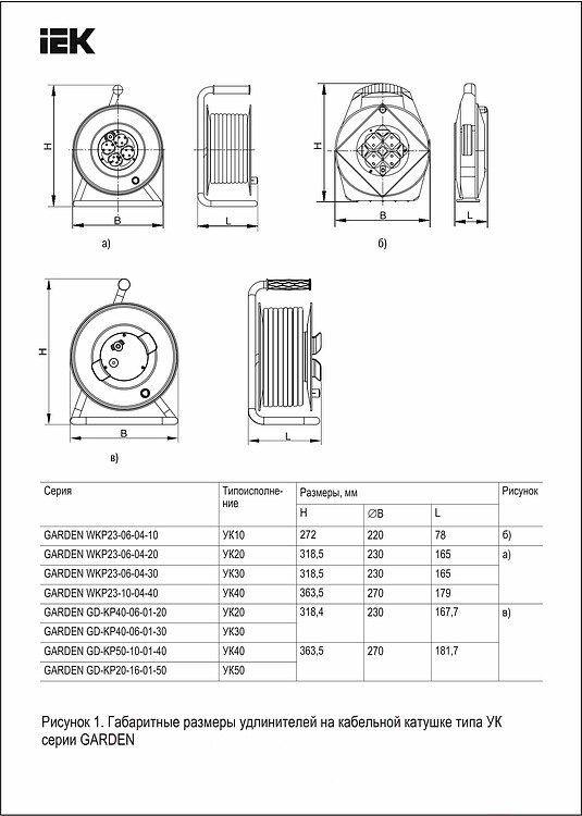 Удлинитель на катушке IEK Garden УК40 (WKP23-10-04-40)