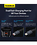 Автомобильное зарядное Baseus Enjoyment Pro C+Retractable C Cable 60W Cluster Black (C00057802111-00)