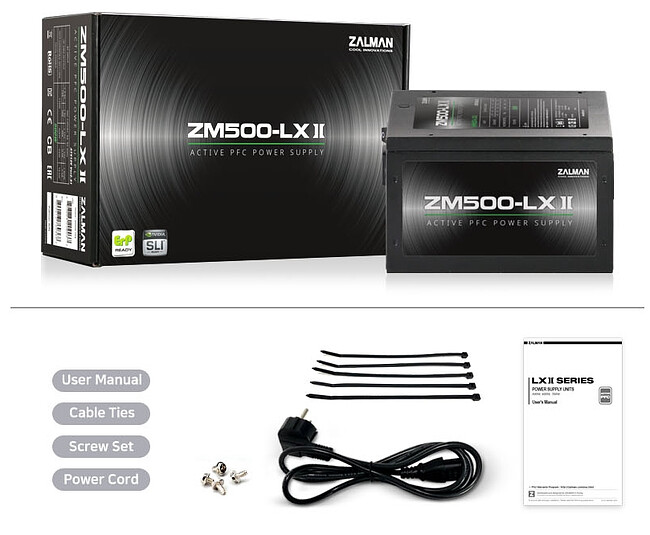 Блок питания Zalman ZM500-LXII