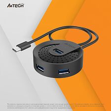 USB-хаб A4Tech USB 3.0 HUB-30C черный