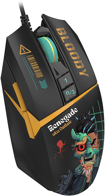 Мышь Bloody W63 Max Renegade черный/рисунок