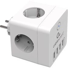 Сетевой фильтр Cablexpert CUBE-4-U4-W белый