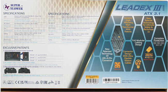 Блок питания Super Flower Leadex III Gold 850W (SF-850F14GE(GL))