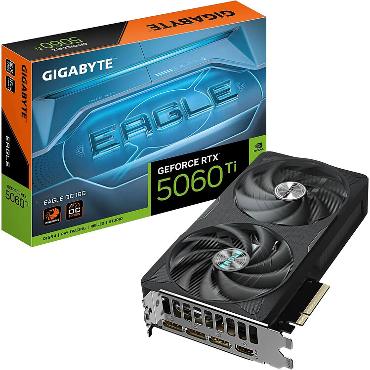 Видеокарта Gigabyte GeForce RTX 5060 Ti Eagle OC 16GB GDDR7 (GV-N506TEAGLE OC-16GD)