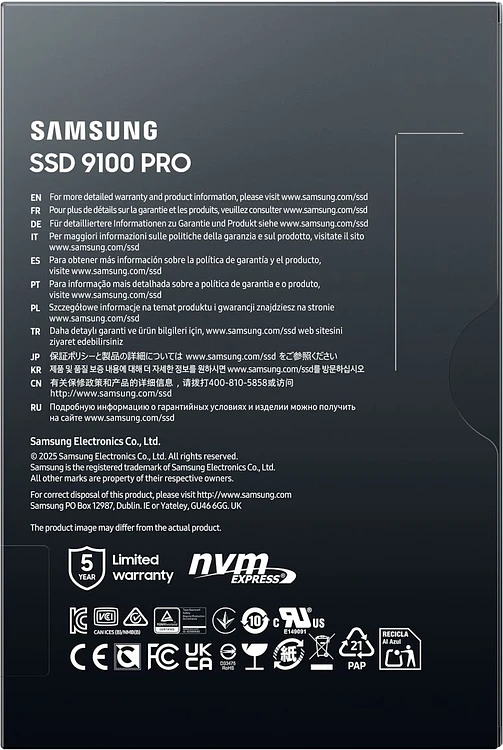 SSD диск Samsung 9100 Pro 1TB (MZ-VAP1T0BW)