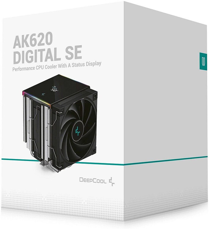 Кулер для процессора DeepCool AK620 Digital SE черный (R-AK620-BKADMN-GJD) + термопаста Deepcool Z3 (DP-TIM-Z3-2)