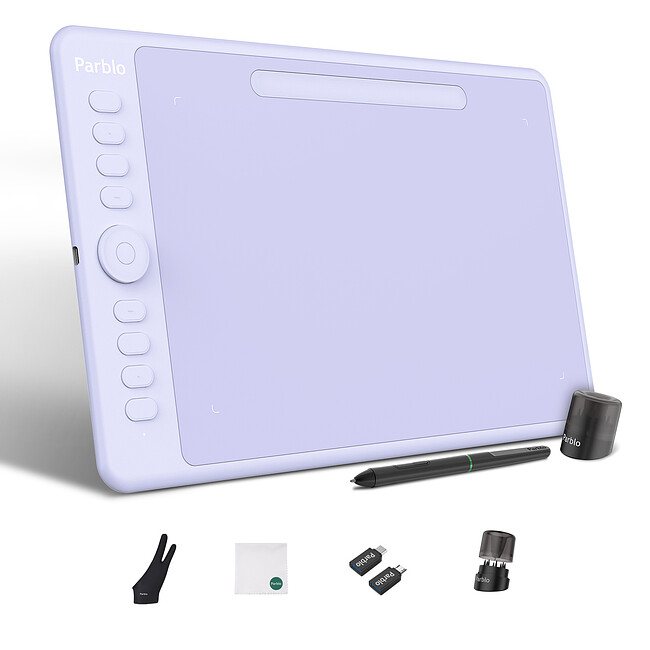 Графический планшет Parblo Intangbo M Purple