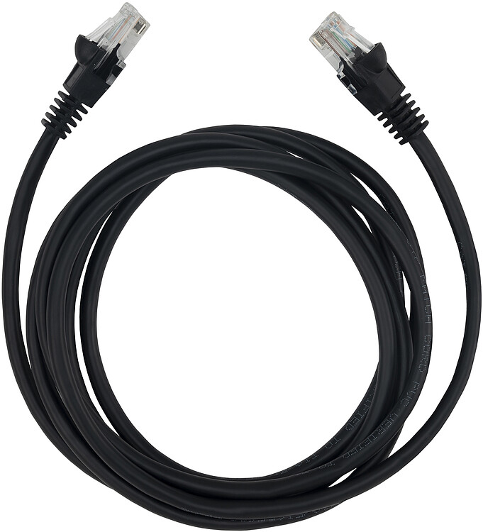 Патч-корд Buro UTP cat5E 2м черный RJ-45 (m)-RJ-45 (m)