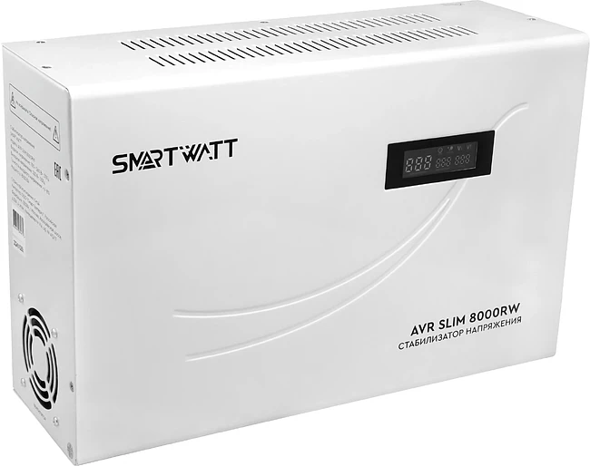 Стабилизатор напряжения Smartwatt AVR Slim 8000RW белый (4512020310009)