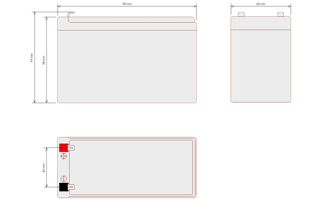 Аккумулятор для ИБП Ventura 12В 9Ач (GP 12-9)