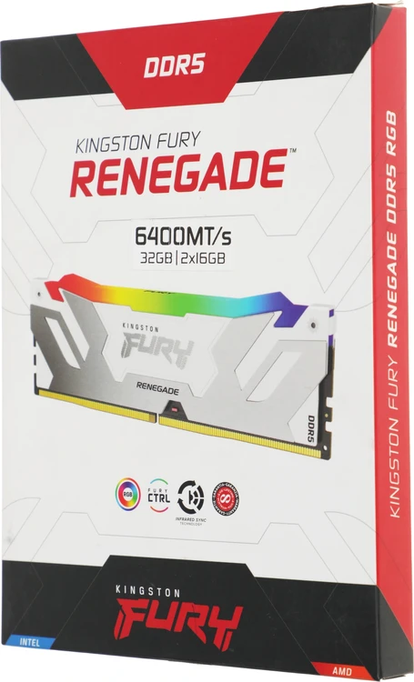 Оперативная память Kingston Fury Renegade White RGB 32Gb DDR5 (KF564C32RWAK2-32)