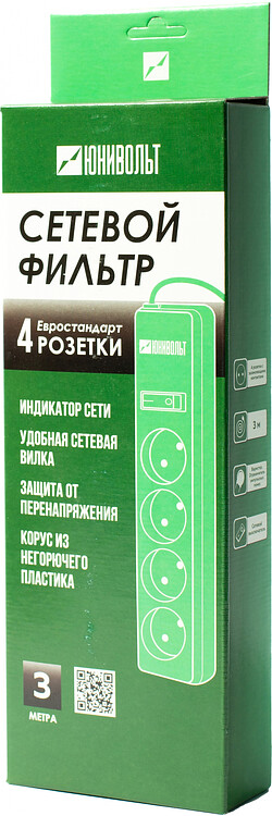 Сетевой фильтр Юнивольт 00-00000387 белый