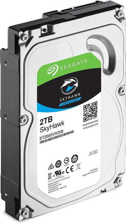 Жесткий диск Seagate Skyhawk Surveillance 2TB Pull (ST2000VX008)