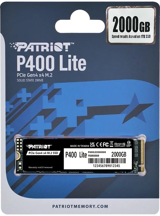 SSD диск Patriot P400 Lite 2TB (P400LP2KGM28H)