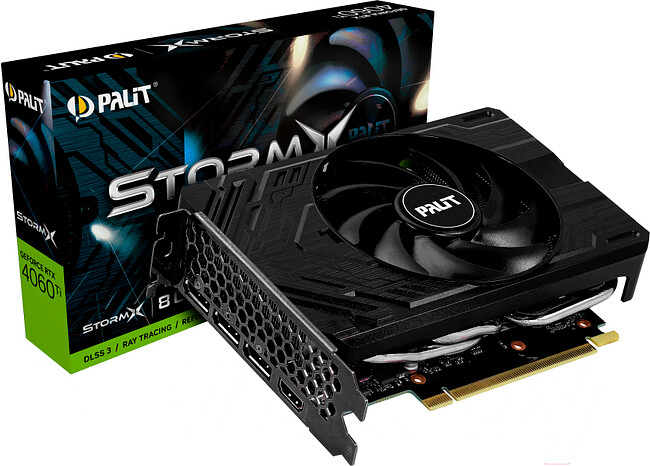 Видеокарта Palit RTX 4060 Ti StormX 8GB GDDR6 128bit (NE6406T019P1-1060F)