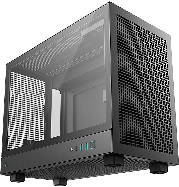 Корпус DeepCool CH160 Plus miniITX без БП черный (R-CH160-BKNGM0-G)