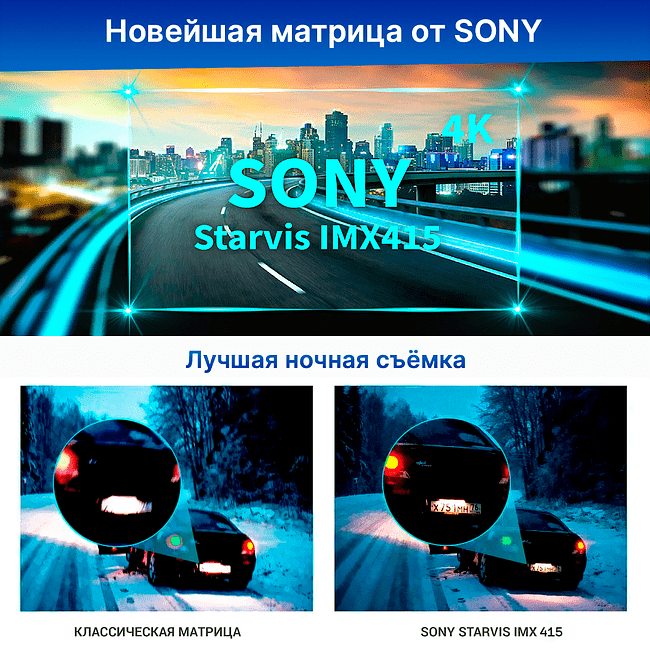 Автомобильный видеорегистратор TrendVision TDR-725 Real 4K 2CH черный