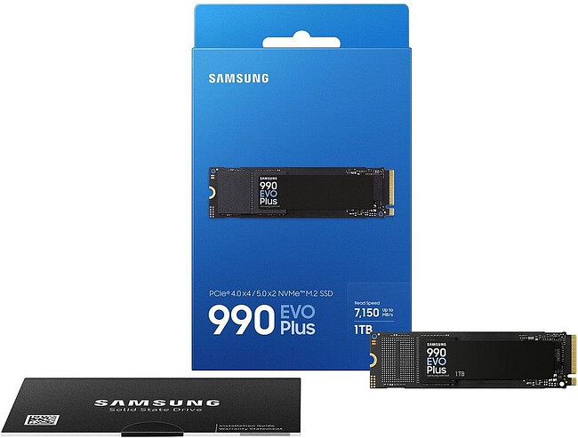SSD диск Samsung 990 EVO Plus 1Tb (MZ-V9S1T0B/AM)