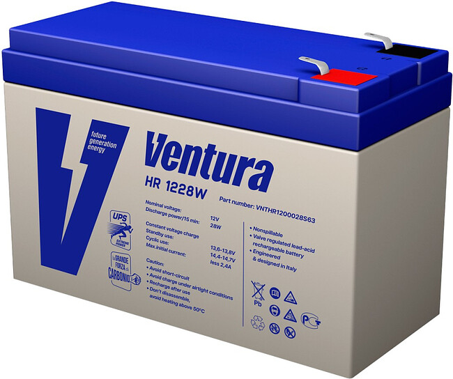 Аккумулятор для ИБП Ventura 12В 7Ач (HR 1228W)