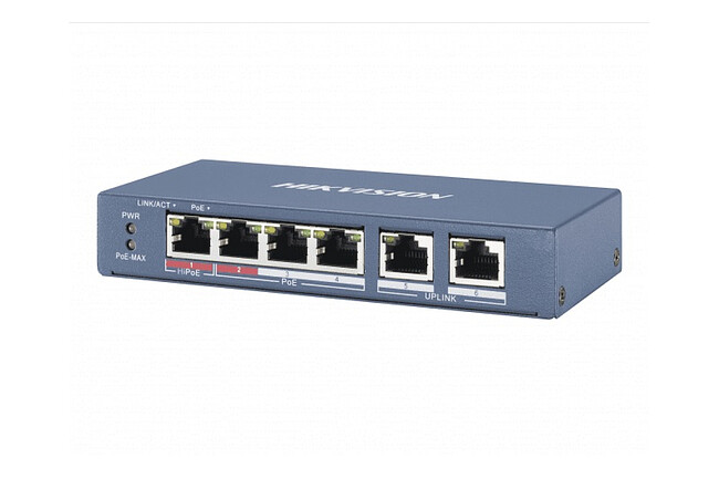 Коммутатор Hikvision DS-3E0106HP-E