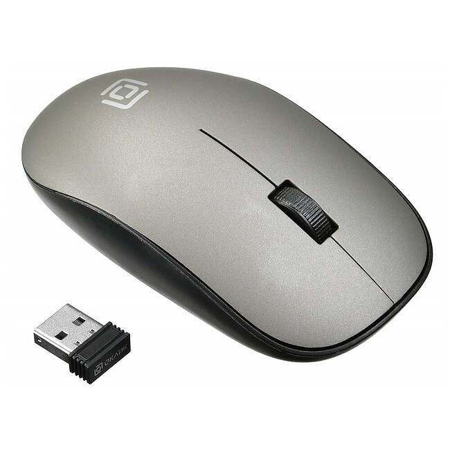 Мышь Oklick 515MW черный/серый (1018267)