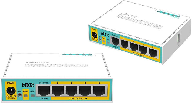Маршрутизатор MikroTik RB750UPr2 (4UTP 10/100Mbps, 1WAN, USB, 1PoE)