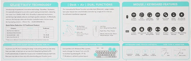 Набор периферии A4Tech Fstyler FG2300 Air2 черный