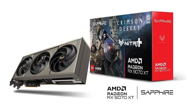 Видеокарта Sapphire Nitro+ RX 9070 XT OC Crimson Desert Edition 16GB GDDR6 (11348-10-20G)