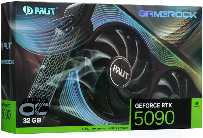 Видеокарта Palit GeForce RTX 5090 GameRock OC 32Gb GDDR7 (NE75090S19R5-GB2020G)