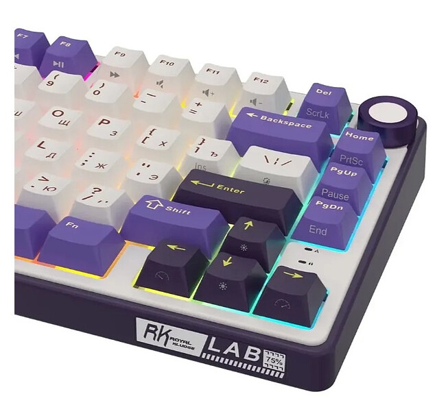 Клавиатура Royal Kludge R75 Brown switch/Blackberry