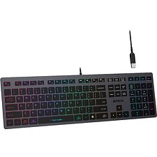 Клавиатура A4Tech Fstyler серый/неоновая подсветка (FX60H GREY/NEON)