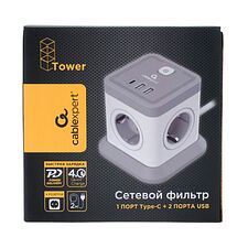 Сетевой фильтр Cablexpert TWR-4-CU2-W-2