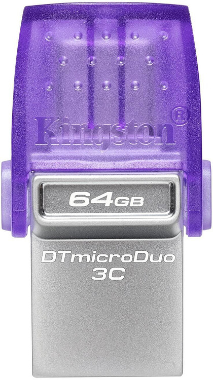 USB Flash-накопитель Kingston DataTraveler microDuo 3C G3 64GB (DTDUO3CG3/64GB)