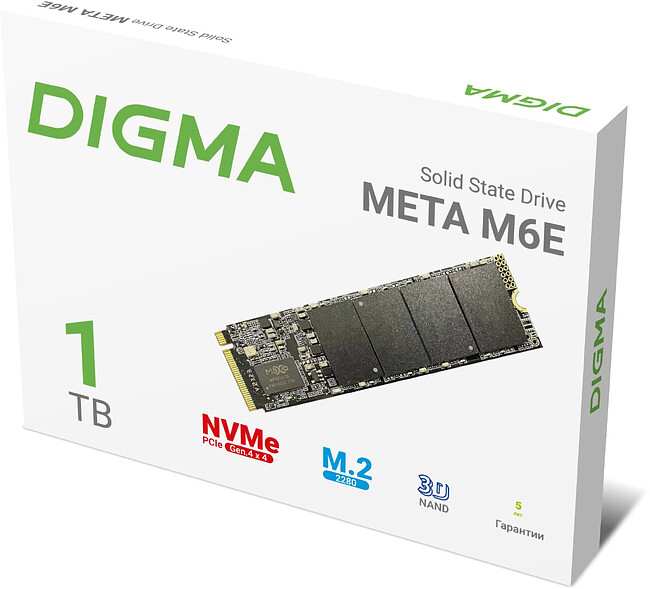 SSD диск Digma Meta M6E 1TB DGSM4001TM6ET