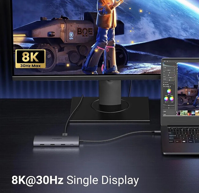 Док-станция Ugreen CM639 Space Gray (15534)