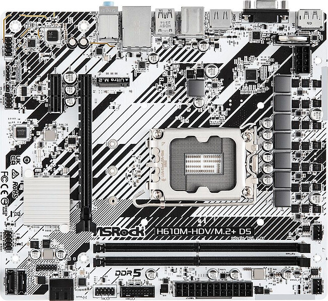 Материнская плата Asrock H610M-HDV/M.2+ D5 DDR5