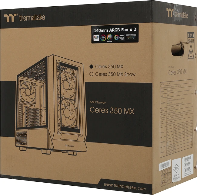 Корпус Thermaltake Ceres 350 MX E-ATX без БП черный (CA-1Z3-00M1WN-00)