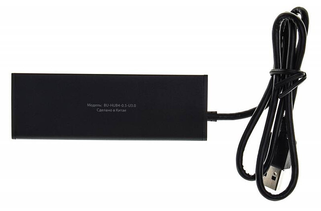USB-хаб Buro BU-HUB4-0.5-U3.0 черный