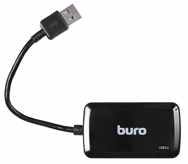 USB-хаб Buro BU-HUB4-U3.0-S черный