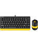 Набор периферии A4Tech Fstyler F1110 Bumblebee черный/желтый