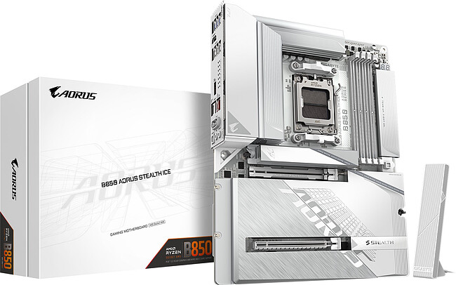 Материнская плата GigaByte B850 Aorus Stealth Ice rev. 1.0