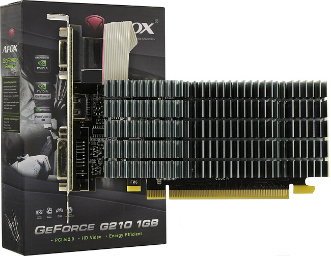 Видеокарта AFOX GeForce G210 1GB GDDR2 (AF210-1024D2LG2)