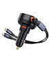 Автомобильное зарядное Baseus Enjoyment Pro U+Retractable C 60W Cluster Black (C00057802111-02)
