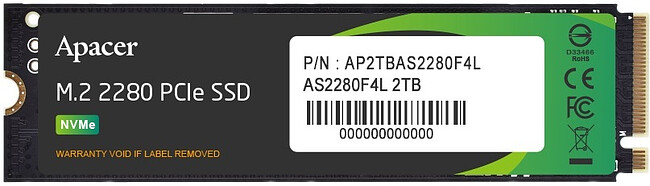 SSD диск Apacer AS2280F4L 2TB (AP2TBAS2280F4L-1)